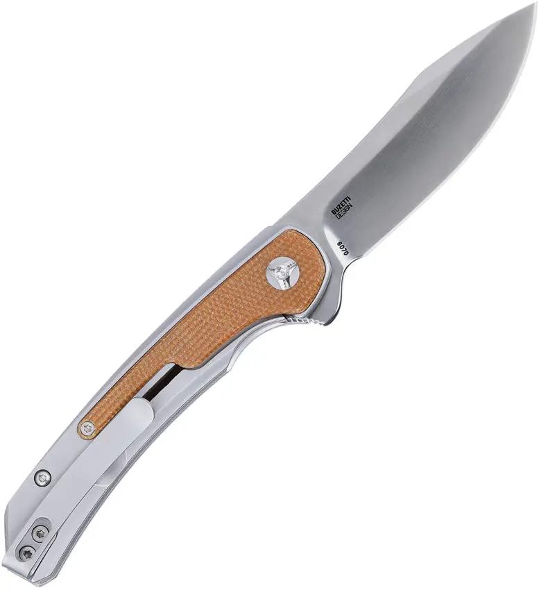 CRKT Padawan Framelock Knife Premium Brown Micarta Onlay 14C28N Stainless Blade 4.13 Inch Closed EDC by CRKT