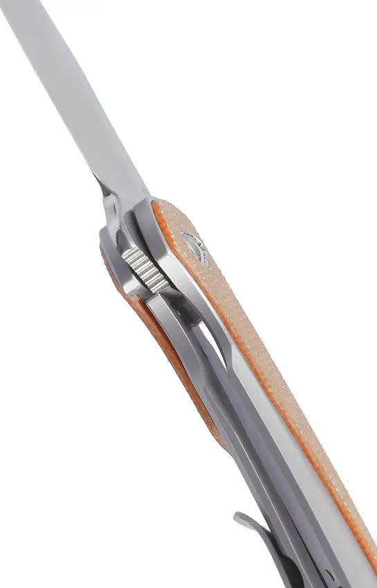CRKT Padawan Framelock Knife Premium Brown Micarta Onlay 14C28N Stainless Blade 4.13 Inch Closed EDC by CRKT