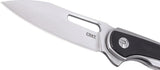 CRKT Padawan Framelock Knife Black 6075 Satin 14C28N Blade Extended Tang 3In Blade EDC Enthusiasts by CRKT