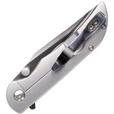 CRKT Oxcart Framelock EDC Knife With Premium AUS8 Satin Blade Gray Handle Extended Tang by CRKT