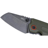 CRKT Overland Compact Framelock Knife For EDC Enthusiasts D2 Blade Green G10 Handle With Pocket Clip Durable by CRKT