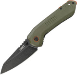 CRKT Overland Framelock 6280 Folding Knife For EDC Enthusiasts 3in Black Stonewash 8Cr13MoV Blade G10 OD Green Handle by CRKT