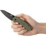 CRKT Overland Framelock 6280 Folding Knife For EDC Enthusiasts 3in Black Stonewash 8Cr13MoV Blade G10 OD Green Handle by CRKT