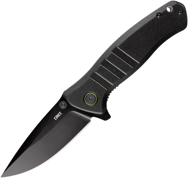 CRKT Dextro Linerlock 6295 EDC Knife With Durable D2 Blade TiNi Coat 4.63 Inch Closed Black Aluminum by CRKT