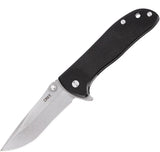 CRKT Drifter Linerlock Knife D2 Blade Black G10 Handle with Extended Tang for EDC Enthusiasts by CRKT