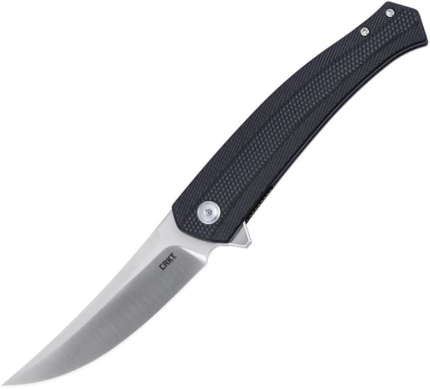 CRKT Persian Linerlock Assisted Opening Knife For EDC Enthusiasts With D2 Tool Steel Satin Blade Black GRN Handle by CRKT