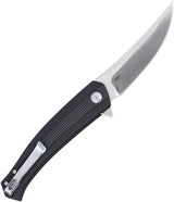CRKT Persian Linerlock Assisted Opening Knife For EDC Enthusiasts With D2 Tool Steel Satin Blade Black GRN Handle by CRKT