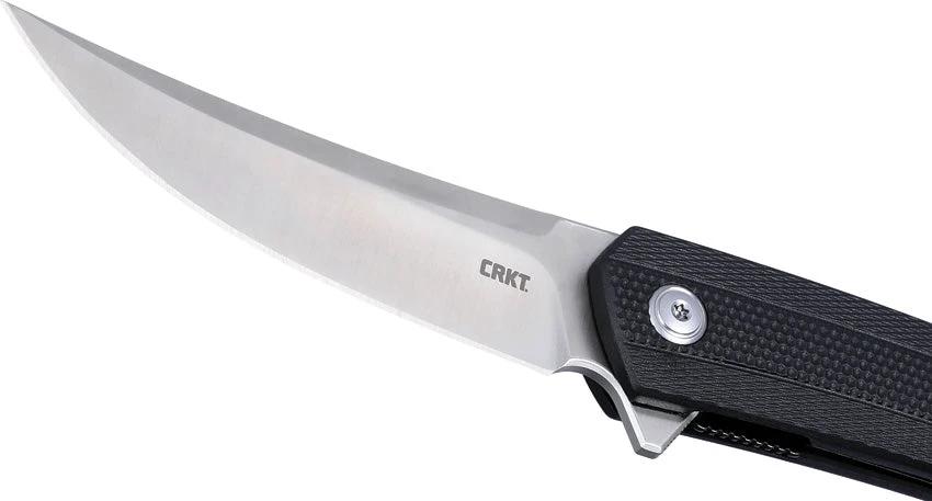 CRKT Persian Linerlock Assisted Opening Knife For EDC Enthusiasts With D2 Tool Steel Satin Blade Black GRN Handle by CRKT