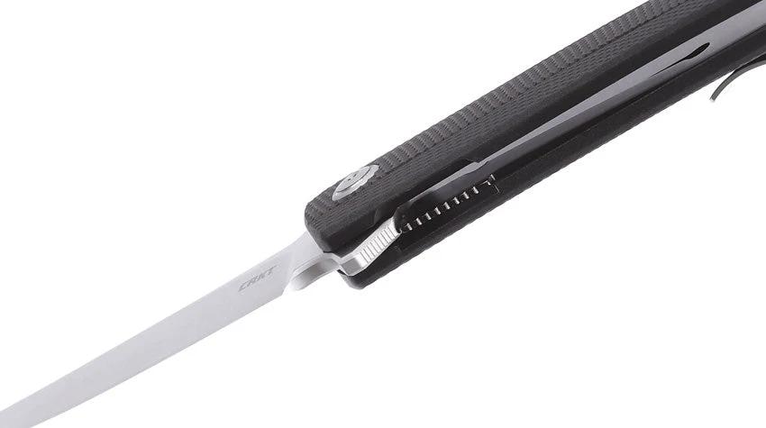 CRKT Persian Linerlock Assisted Opening Knife For EDC Enthusiasts With D2 Tool Steel Satin Blade Black GRN Handle by CRKT
