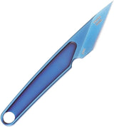 CRKT HangTi Fixed Blade Knife With Blue Anodized Titanium One Piece Construction EDC Fans Neck Sheath Lanyard Hole by CRKT