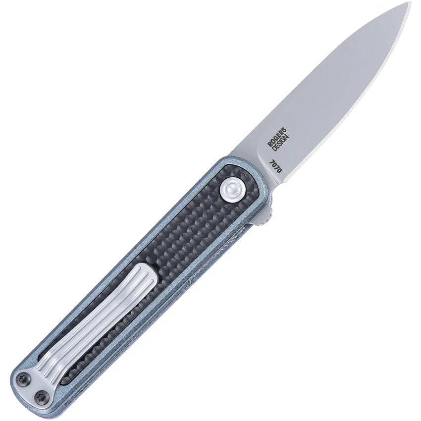CRKT Pup Linerlock 7070 EDC Pocket Knife Bead Blast AUS 10A Spear Point Black Blue GRN Handle by CRKT