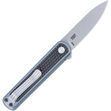 CRKT Pup Linerlock 7070 EDC Pocket Knife Bead Blast AUS 10A Spear Point Black Blue GRN Handle by CRKT
