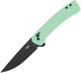CRKT Q Compact Crossbar Lock EDC Knife Mint Green GFN Handle 14C28N Drop Point Pocket Clip by CRKT