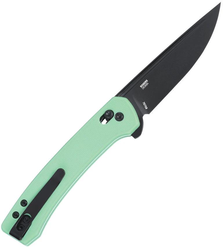 CRKT Q Compact Crossbar Lock EDC Knife Mint Green GFN Handle 14C28N Drop Point Pocket Clip by CRKT