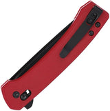 CRKT Q Compact Crossbar Lock Knife Red Glass Filled Nylon Handle 14C28N Sandvik Blade 3 Inch EDC by CRKT