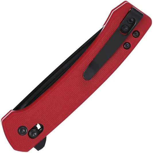 CRKT Q Compact Crossbar Lock Knife Red Glass Filled Nylon Handle 14C28N Sandvik Blade 3 Inch EDC by CRKT