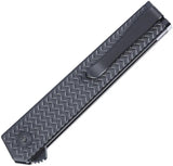 CRKT CEO Linerlock Black TiNi D2 Drop Point Knife With Extended Tang 3.25 Inch Closed 2.38 Inch Blade For Everyday Carry by CRKT