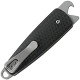 CRKT Dually Slip Joint Knife Black Three Point Five Inch Closed 5Cr15MoV Blade Bottle Opener Lanyard Hole For Everyday Carry by CRKT