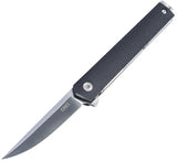 CRKT CEO Compact Linerlock Folding Knife 2.63in Satin Blade Black GRN Handle for EDC by CRKT