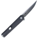 CRKT CEO Compact Linerlock Folding Knife 2.63in Satin Blade Black GRN Handle for EDC by CRKT