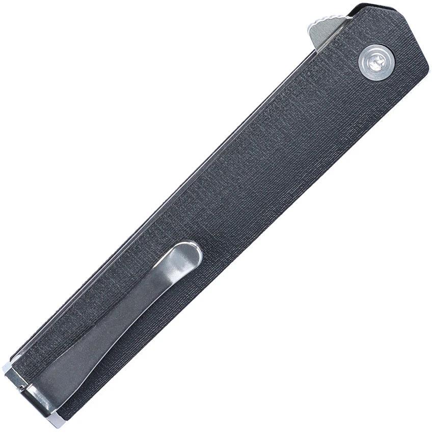 CRKT CEO Compact Linerlock Folding Knife 2.63in Satin Blade Black GRN Handle for EDC by CRKT