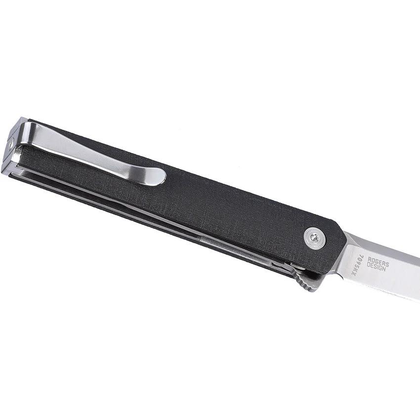 CRKT CEO Compact Linerlock Folding Knife 2.63in Satin Blade Black GRN Handle for EDC by CRKT