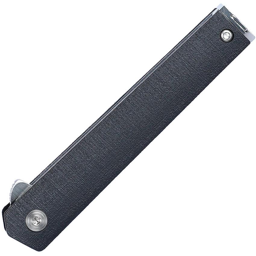 CRKT CEO Compact Linerlock Folding Knife 2.63in Satin Blade Black GRN Handle for EDC by CRKT