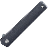 CRKT CEO Compact Linerlock Folding Knife 2.63in Satin Blade Black GRN Handle for EDC by CRKT