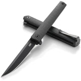 CRKT CEO Linerlock Black 7097K Compact EDC Knife With Black AUS8 Blade And Extended Tang Everyday Carry by CRKT