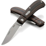 CRKT Venandi Folding Knife By Richard Rogers Bead Blast 8Cr13MoV Blade Brown G10 Handle For EDC Enthusiasts by CRKT