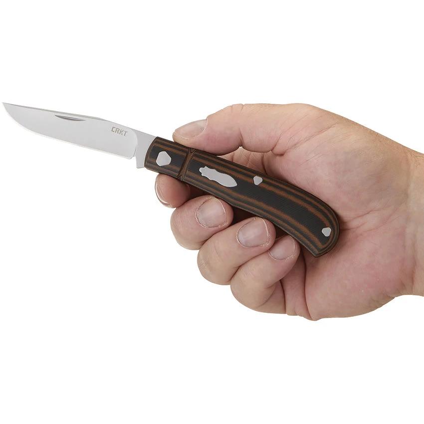 CRKT Venandi Folding Knife By Richard Rogers Bead Blast 8Cr13MoV Blade Brown G10 Handle For EDC Enthusiasts by CRKT