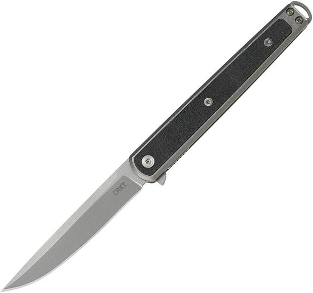 CRKT Seis Linerlock Folding Knife Bead Blast Blade Black GRN Handle IKBS Pivot For EDC Enthusiasts by CRKT