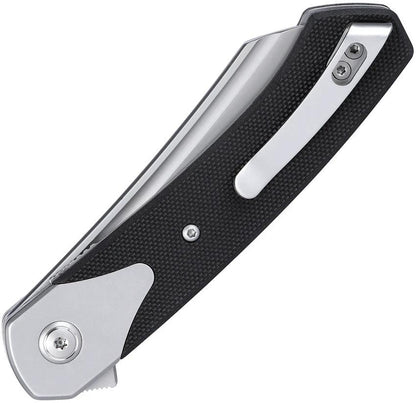 CRKT Viento Linerlock Pocket Knife D2 Satin Sheepsfoot Blade Black G10 For EDC Extended Tang Designed By Richard Rogers by CRKT