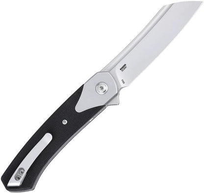 CRKT Viento Linerlock Pocket Knife D2 Satin Sheepsfoot Blade Black G10 For EDC Extended Tang Designed By Richard Rogers by CRKT