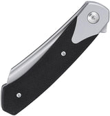 CRKT Viento Linerlock Pocket Knife D2 Satin Sheepsfoot Blade Black G10 For EDC Extended Tang Designed By Richard Rogers by CRKT
