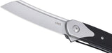 CRKT Viento Linerlock Pocket Knife D2 Satin Sheepsfoot Blade Black G10 For EDC Extended Tang Designed By Richard Rogers by CRKT