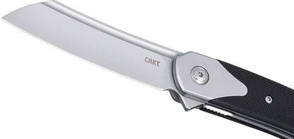 CRKT Viento Linerlock Pocket Knife D2 Satin Sheepsfoot Blade Black G10 For EDC Extended Tang Designed By Richard Rogers by CRKT
