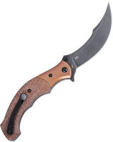 CRKT Ritual Premium Compact Linerlock Knife 7465 For EDC Fans 4In Closed 3.25In 12C27 Sandvik Blade On Brown Micarta by CRKT