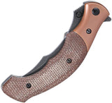 CRKT Ritual Premium Compact Linerlock Knife 7465 For EDC Fans 4In Closed 3.25In 12C27 Sandvik Blade On Brown Micarta by CRKT