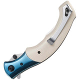 CRKT Ritual Linerlock Assisted Opening Knife For EDC Enthusiasts With Ivory Micarta Handle And Satin Blade by CRKT