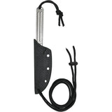 CRKT Testy Fixed Blade Knife 7524 Compact 2.38in Satin Blade Textured Stainless Handle Outdoor EDC by CRKT