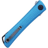 CRKT Kalbi Blue 7540 Folding Knife For EDC Durable Satin Blade Textured Aluminum Handle by CRKT