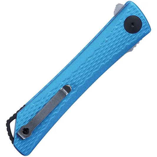 CRKT Kalbi Blue 7540 Folding Knife For EDC Durable Satin Blade Textured Aluminum Handle by CRKT