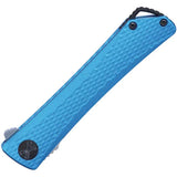CRKT Kalbi Blue 7540 Folding Knife For EDC Durable Satin Blade Textured Aluminum Handle by CRKT
