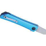 CRKT Kalbi Blue 7540 Folding Knife For EDC Durable Satin Blade Textured Aluminum Handle by CRKT
