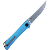 CRKT Kalbi Blue 7540 Folding Knife For EDC Durable Satin Blade Textured Aluminum Handle by CRKT