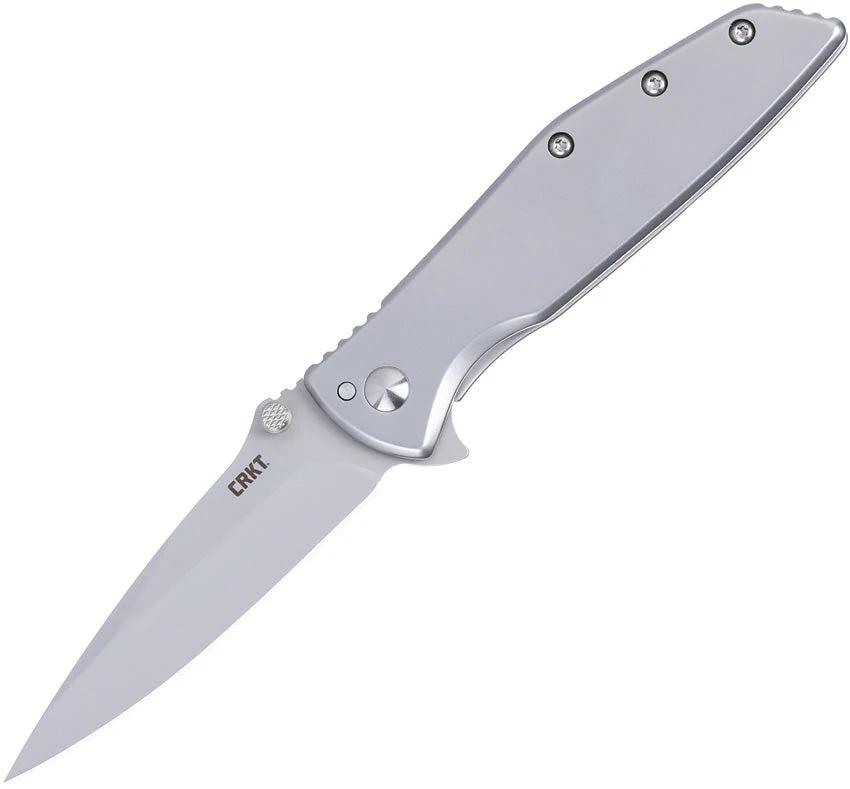 CRKT Slag Framelock Assisted Opening Knife 3 Inch D2 Blade Bead Blast Handle Pocket Clip EDC by CRKT