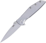 CRKT Slag Framelock Assisted Opening Knife 3 Inch D2 Blade Bead Blast Handle Pocket Clip EDC by CRKT
