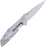 CRKT Slag Framelock Assisted Opening Knife 3 Inch D2 Blade Bead Blast Handle Pocket Clip EDC by CRKT