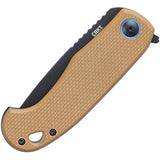 CRKT P.S.D. II Assisted Opening Knife AUS-10A Blade Coyote Brown G10 Handle for EDC Enthusiasts by CRKT